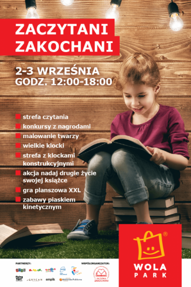 Zakochani w książkach spotkają się w Wola Parku LIFESTYLE, Książka - Rozwijają słownictwo oraz język, uczą wyrażać myśli i rozumieć świat, pobudzają fantazję, dostarczają dużo wiedzy, emocji, a także rozrywki. Zalet czytania książek jest wiele. Ich miłośnicy spotkają się 2 i 3 września na Placu Pałacowym w Wola Parku.