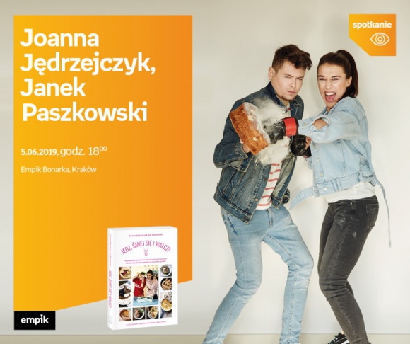 Joanna Jędrzejczyk, Janek Paszkowski - spotkanie autorskie LIFESTYLE, Książka - Joanna Jędrzejczyk i Jan Paszkowski promują swoją książkę „Jedz, śmiej się i walcz” .